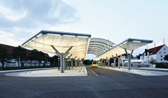 Bus station, Königsbrunn – PVC-coated polyester membrane roof