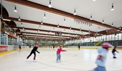 Ice-sports arena, Landsberg am Lech – PES membrane suspended ceiling