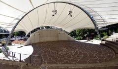 Open air theater, Lavis – Fixed and retractable roofing of PVC-PES membrane