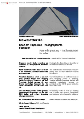 Newsletter #3 Temme//Obermeier - Experts for Membrane Buildings